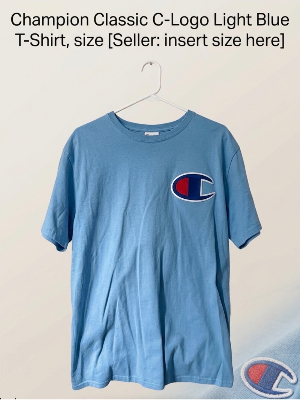 Champion Light Blue Short Sleeve C-Logo Tee
